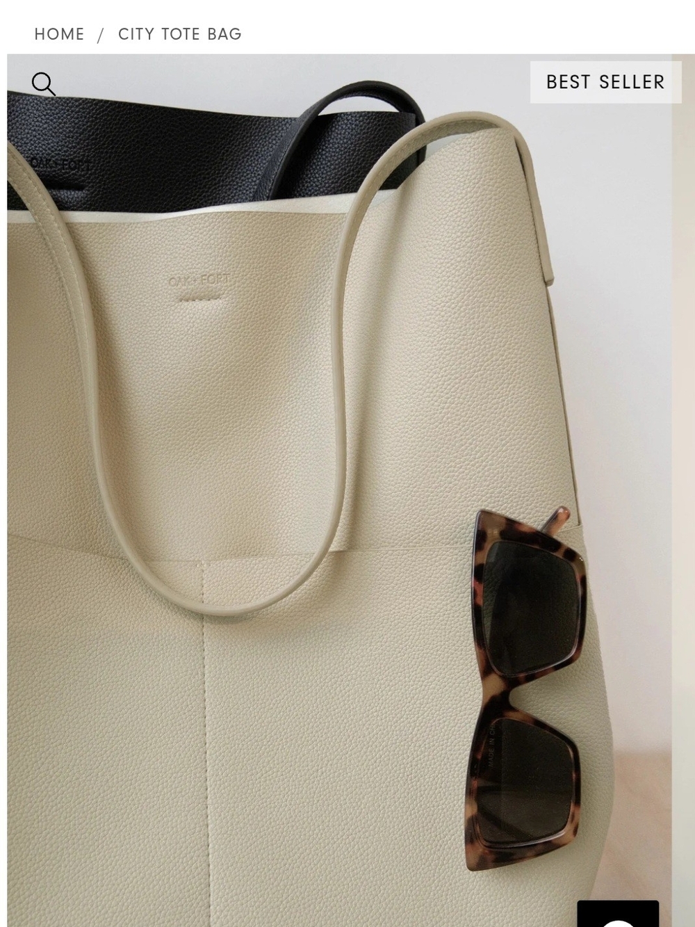 Oak + Fort City Tote Bag in Cream